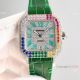 AAA Grade Replica Cartier Santos 100 Rainbow Dial Diamond Pave Watches 8215 Movement (4)_th.jpg